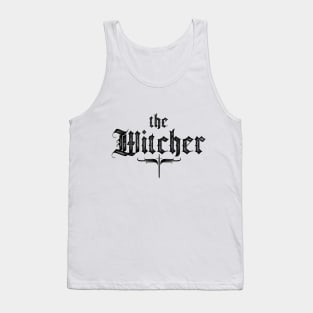 Witcher black calligraphic inscription. Tank Top